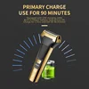 Kemei Multifunctional Men Electric Foil Shaver Gold Reciprocating Razor Nose Ear Trimmer 3 In 1 USB Hair Cutting Machine Clipper 3