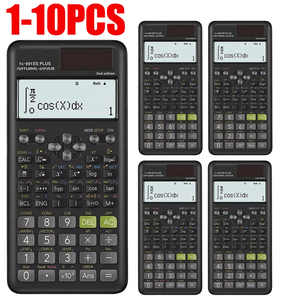 991EX Scientific Calculator Original Digital Display 696 Functions For High School University Solar 1-10pc scientific calculator