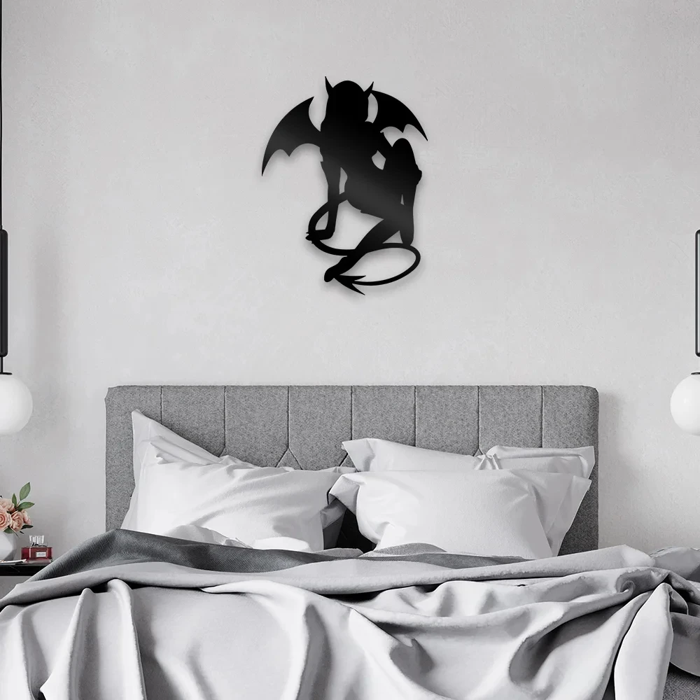 Succubus Metal Hanging Wall Art Plaque Black Letter Silhouette Cafe Kitchen Dining Room Decoration Bar Pub Club Poster