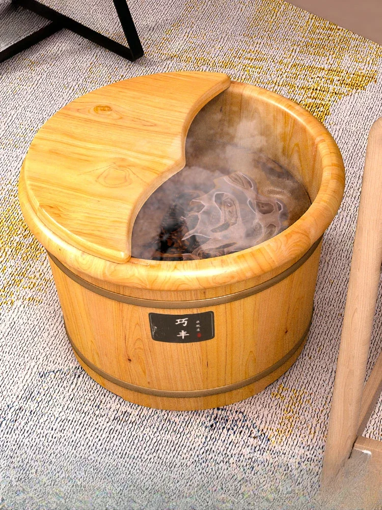 Solid Wood Foot Bath Bucket Thermal Insulation
