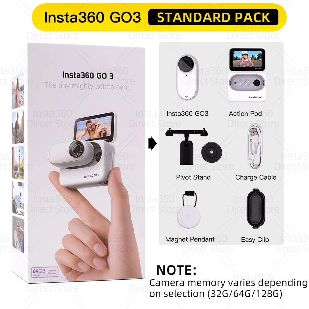 Insta360 GO 3 Small & Lightweight Action Camera, Portable and Versatile,  Hands-Free, POV, Mount Anywhere, Stabilization - AliExpress