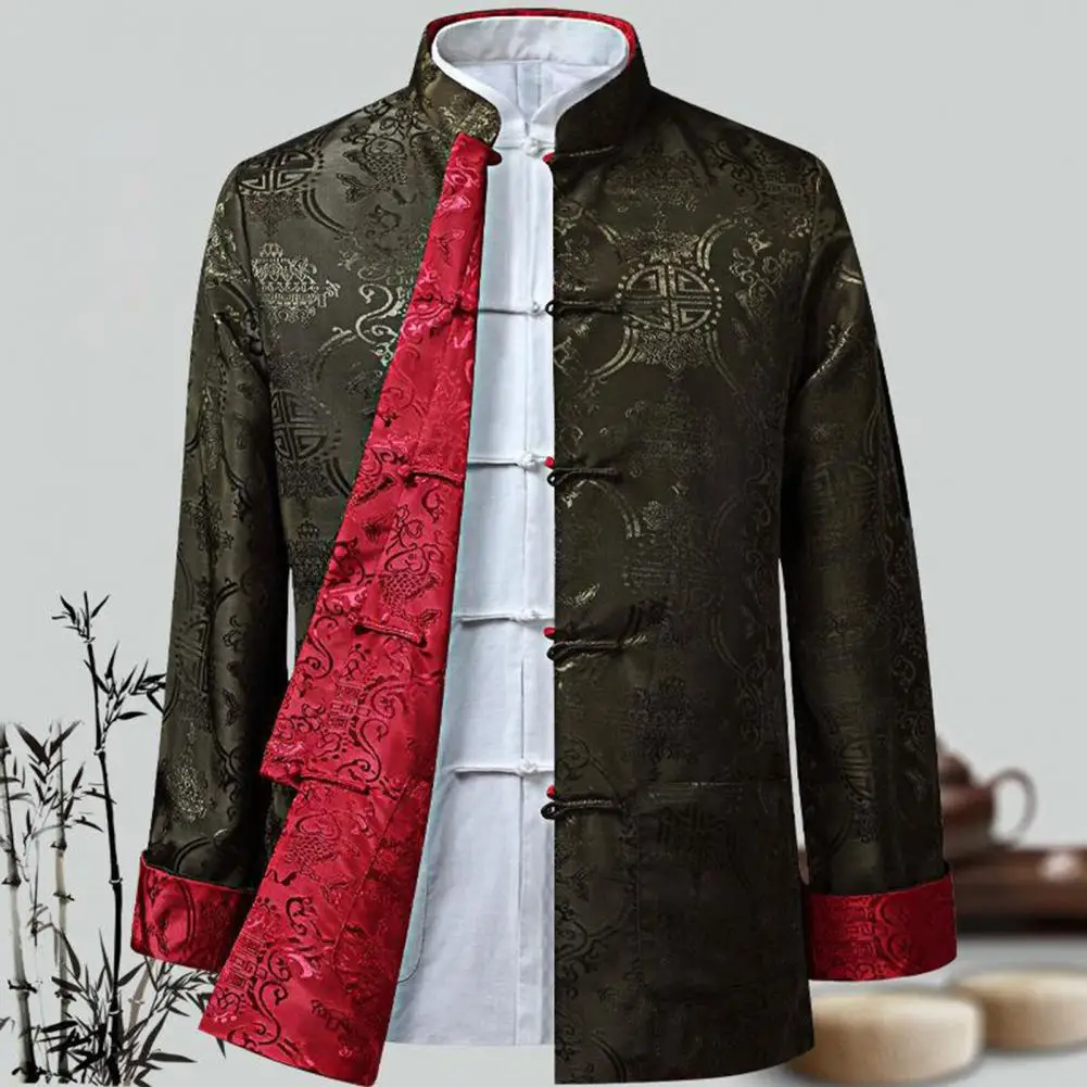 

Men Chinese Dragon Shirt Kung Fu Coats China New Year Tang Suit Traditional Chinese Clothing For Men Jackets Hanfu Men Clothing