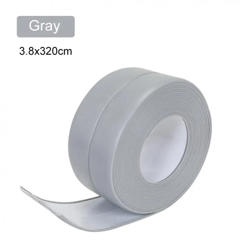 PVC Bath & Kitchen Self Adhesive Sealant Strip Tub and Wall Sealing Tape Tools