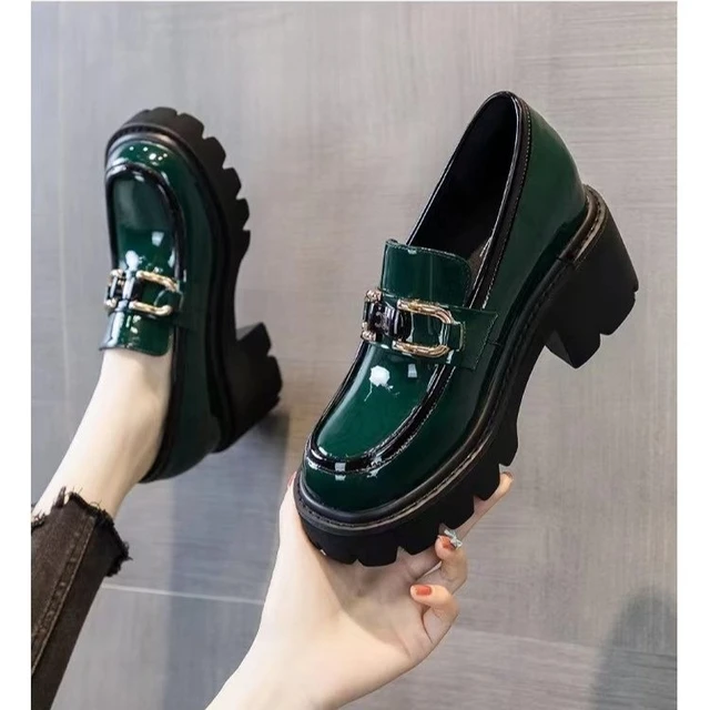 Zapatos de tacón para mujer, calzado clásico con plataforma para baile graduación y caminar en la oficina, novedad - AliExpress
