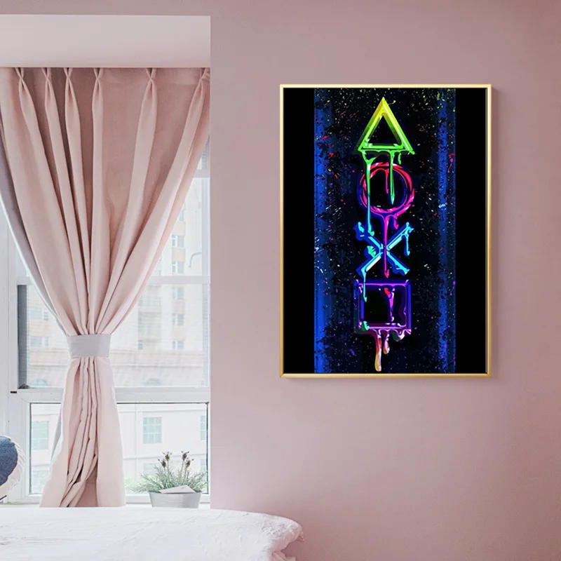 Neon Gaming Posters, Video Game Prints Wall Art, Video Game Room Decor for  Boys, Funny Gaming Canvas Posters for Teens Bedroom Kids Boys Room