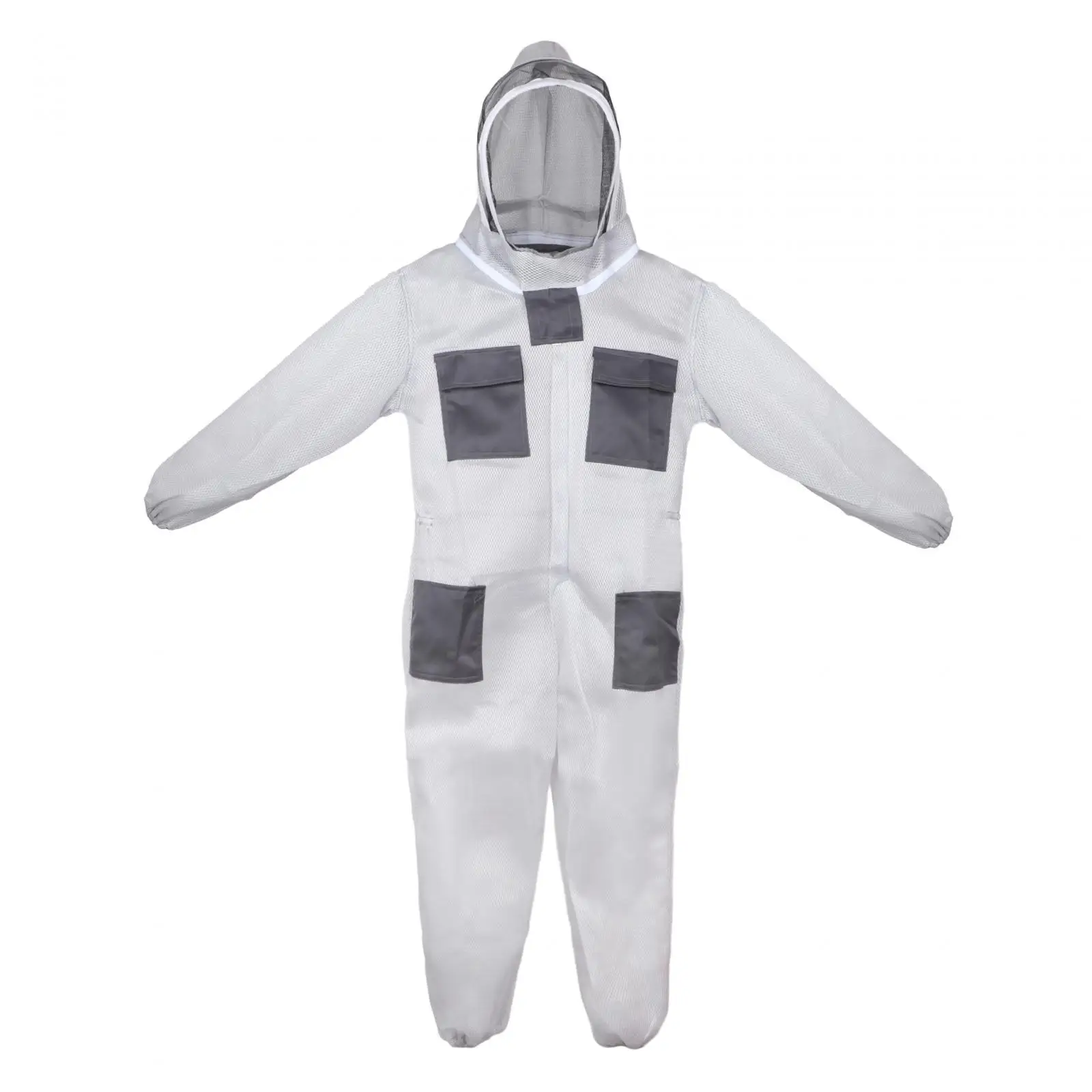 Bee Keeper Outfit Gray Clothing Long Sleeve with Fencing Beekeeper Suit