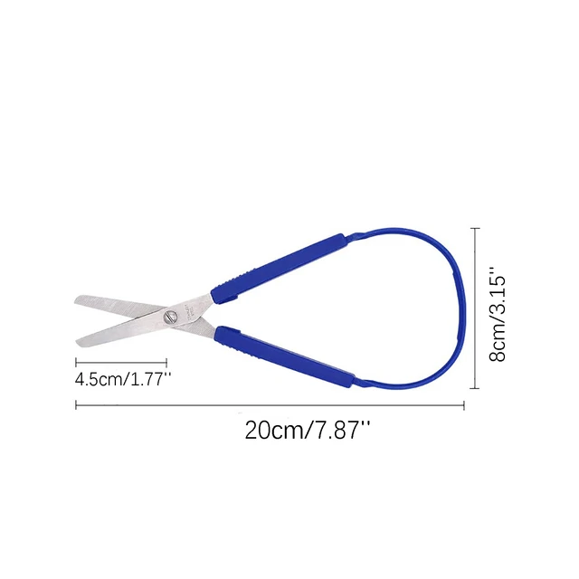 New Mini Stainless Steel Loop Scissors Adaptive Design Colorful Grip Scissor  DIY Art Craft Cutting Tool