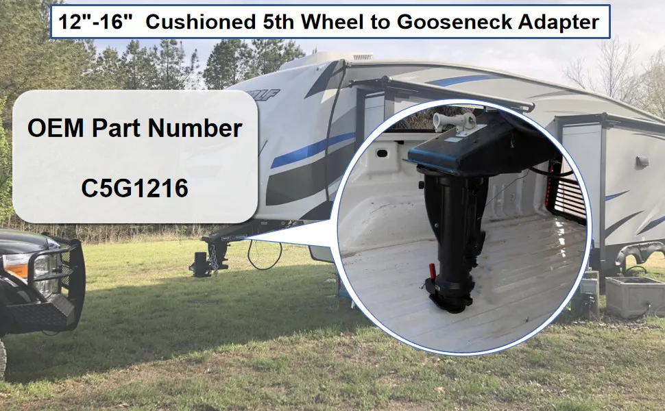 12"-16" C5G1216 Cushioned RV 5th Wheel to Gooseneck Adapter