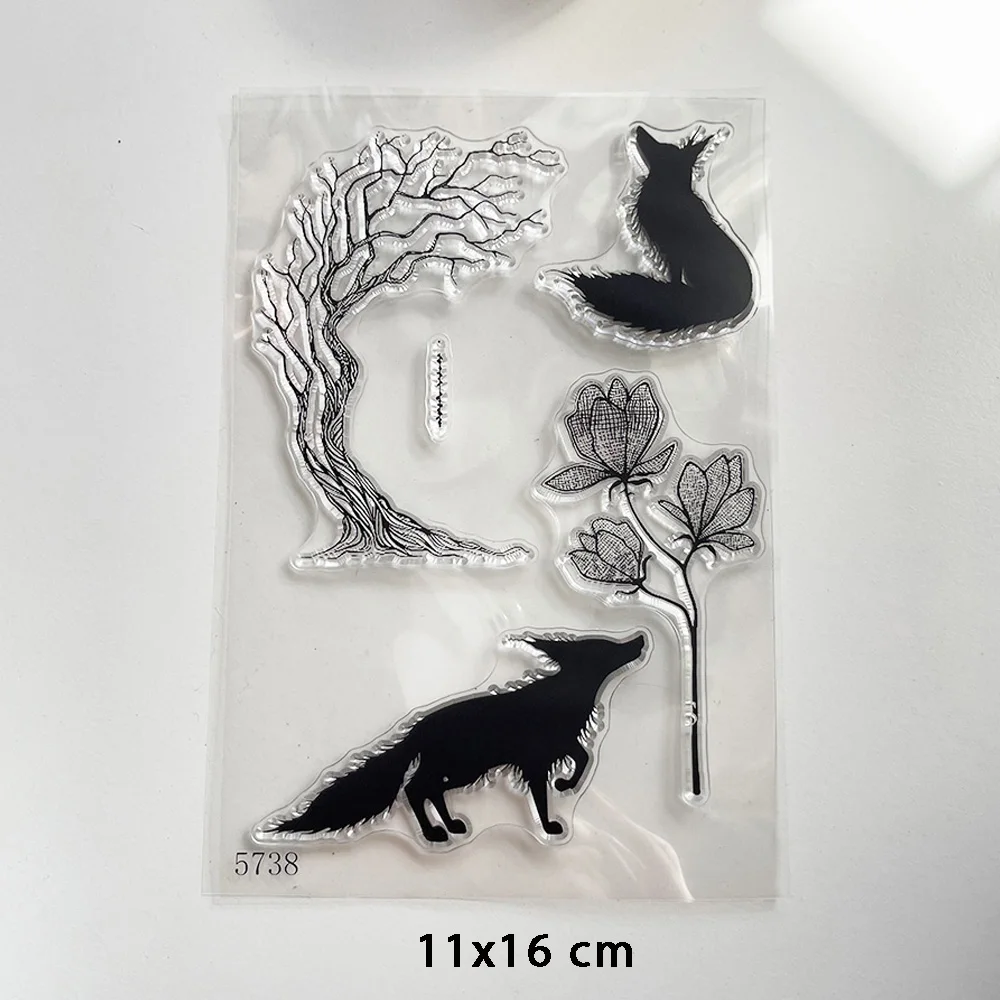 Animals Transparent Rubber Stamps Fairy Plants Clear Stamps for DIY Scrapbooking Card Making Photo Album Crafts Template clear stamps clear rubber stamps