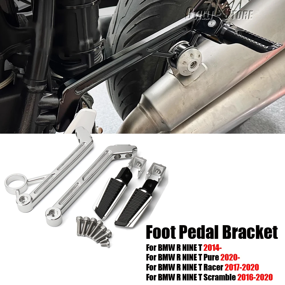 

New Motorcycle RNINET 2014-2023 R9T Footpegs Foot pegs Footrest Pedals Bracket For BMW rninet RNineT PURE R NINE T SCRAMBLER