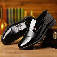Low Top Mens Solid Color Slip On Dress Shoes Comfy Non-Slip Breathable Perfect for Office Business Daily Foot Wear 1