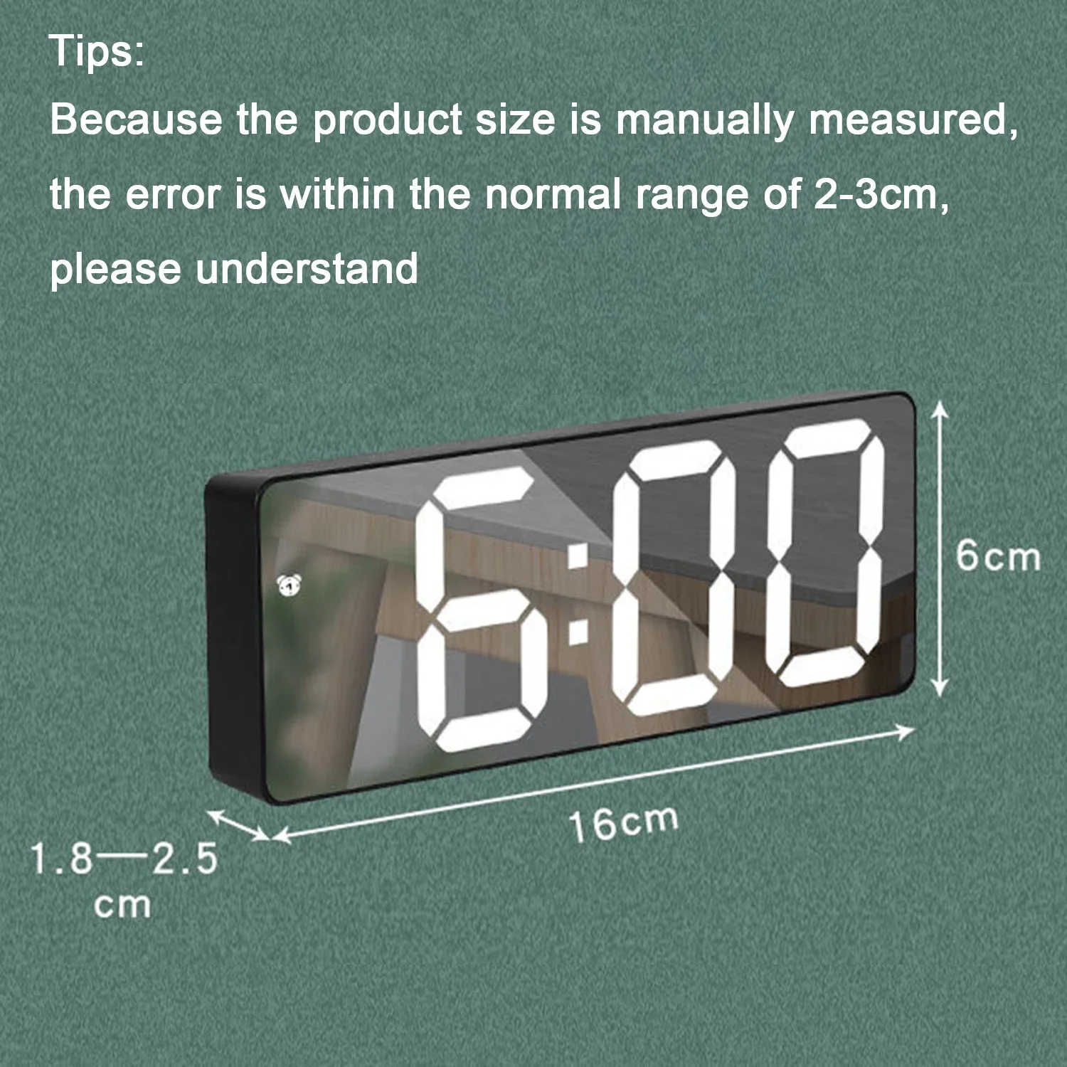 Enhanced LED Alarm Clock with Temperature Display and Adjustable Brightness