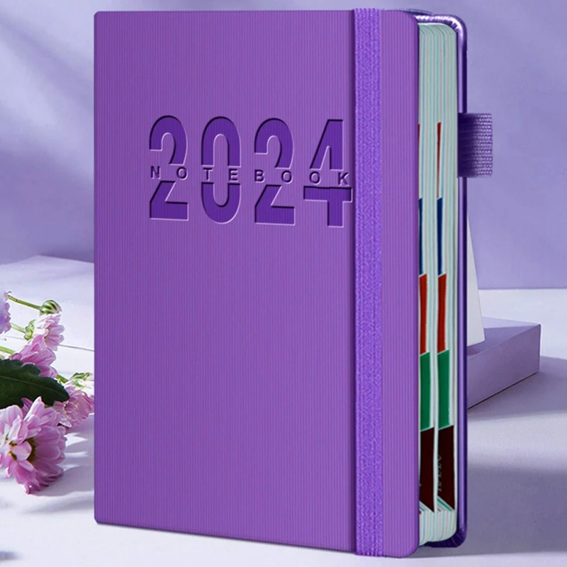2024 계획 수첩, 중국 내부 페이지 수첩, 365 일 계획, 달력 일정, 학교 일기장