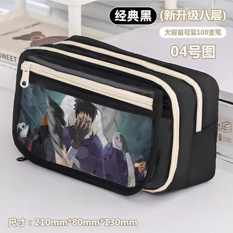 Sleek & Stylish Naruto Uzumaki Anime Pencil Case - Large-Capacity, Multi-Layered, Portable Design