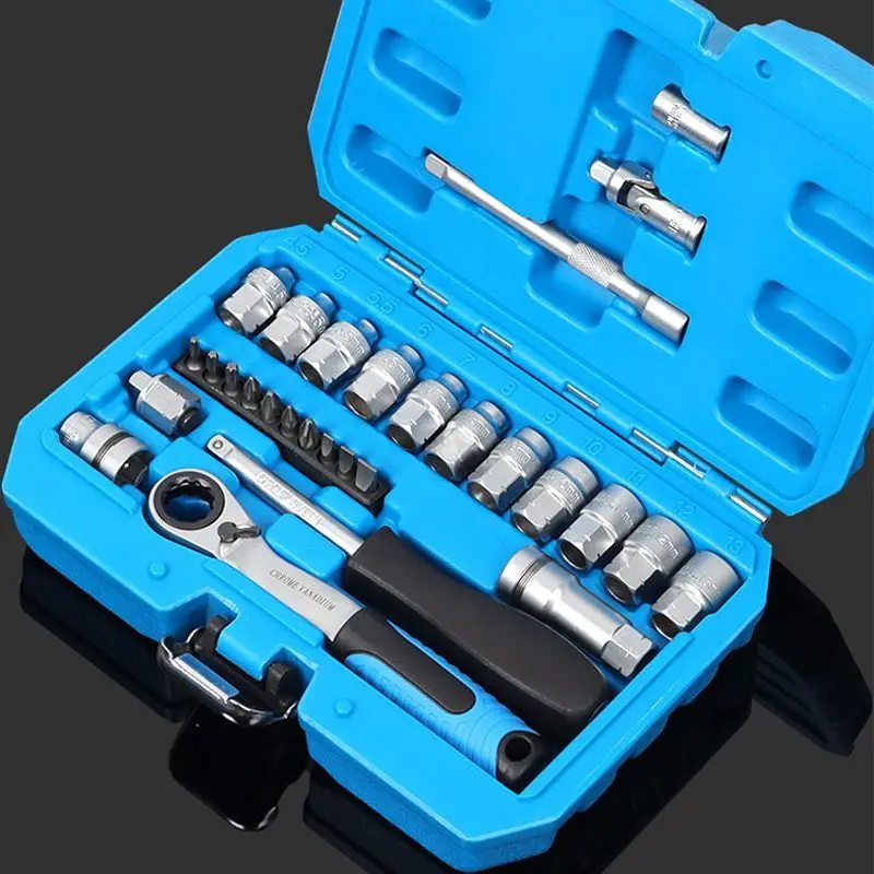 

29PCS Core Ratchet Socket Wrench Kit Socket Set Car Repair Tool Ratchet Torque Wrench Combo Auto Repairing Tool Set Dropshipping