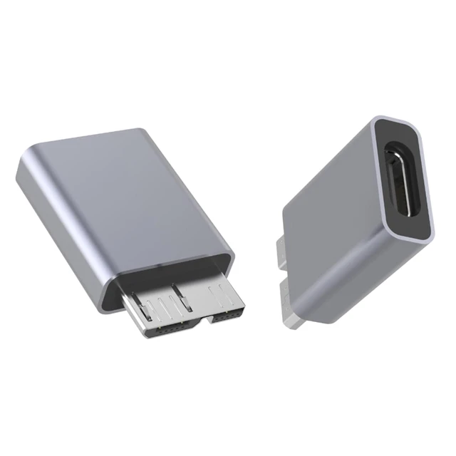 USB C ба Micro B USB3.0 адаптер Намуди C Зан ба Micro B Мард заряди зуд USB Micro 3.0 ба Type C Super Speed ​​барои HDD 3