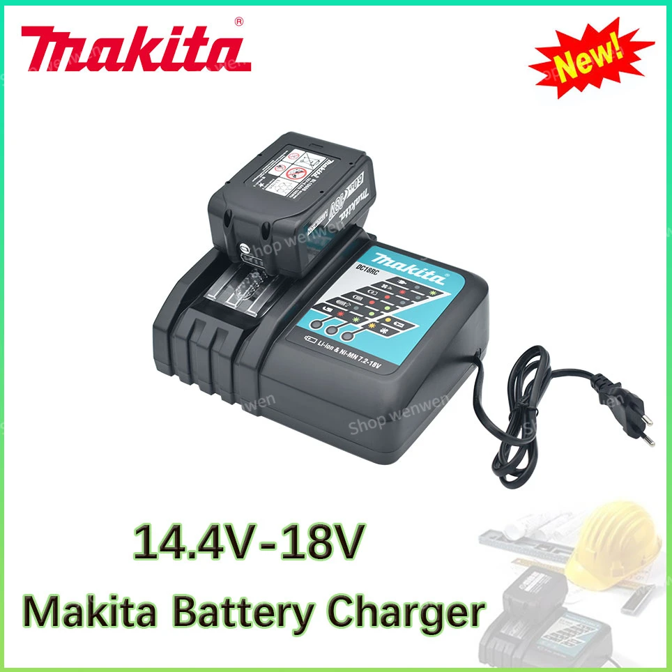 

Makita Charger 14.4V 18V Original DC18VRC Battery Charger Makita 3A 6A Bl1830 Bl1430 BL1860 BL1890 Tool Power Charger USB Prot