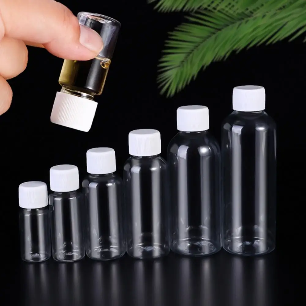 10/20/30/50/80/100ml Reusable Clear Cosmetics Containers PET Empty Seal Sample Bottles Cosmetic Liquid Powder Packing Bottle