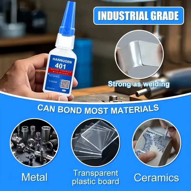 Cyanoacrylate Glue Instant Drying 5 Seconds Waterproof Versatile Bonding Tool 401