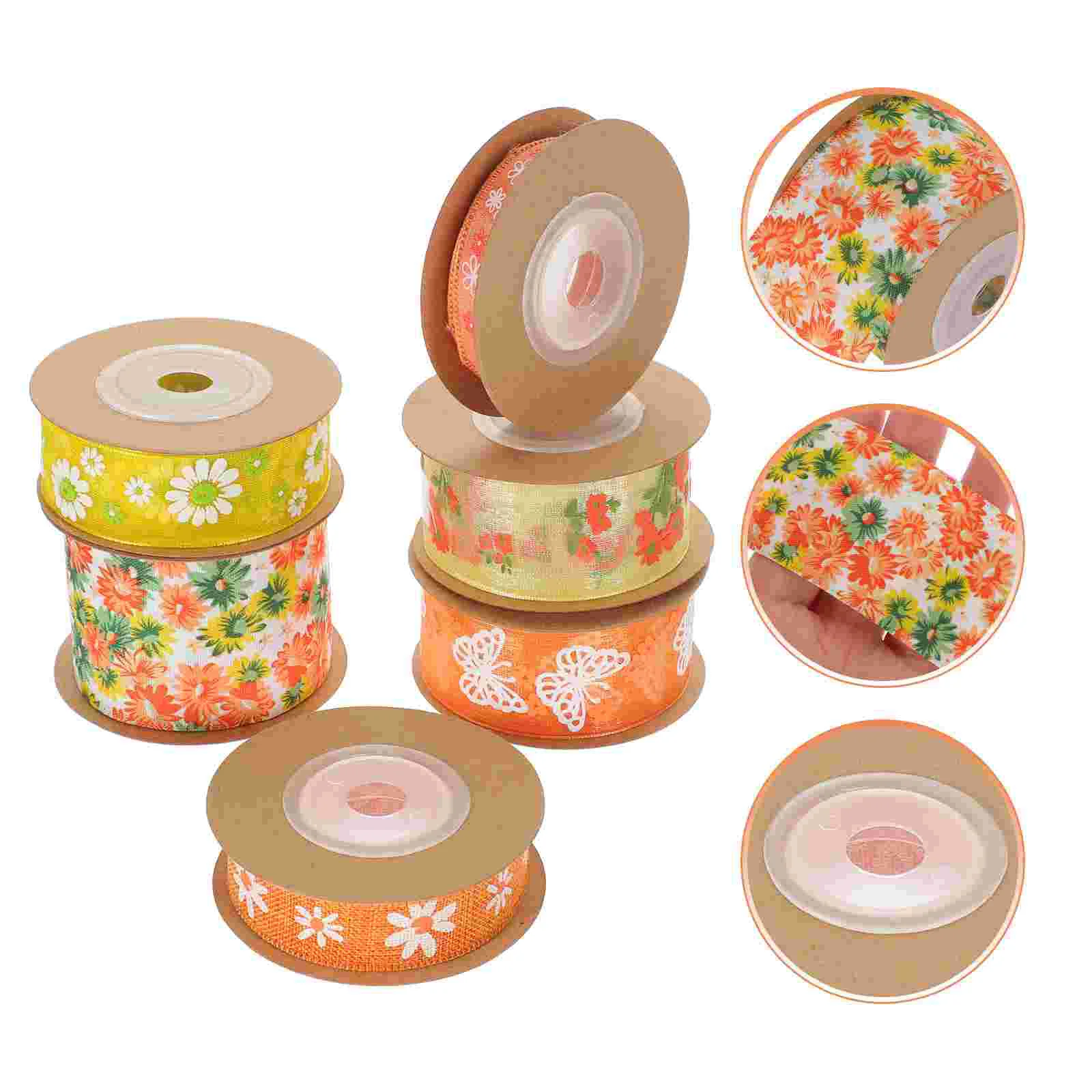 

6 Rolls of Multi-function Present Ribbon Cuttable Clothes Ribbon Festival Craft Ribbon