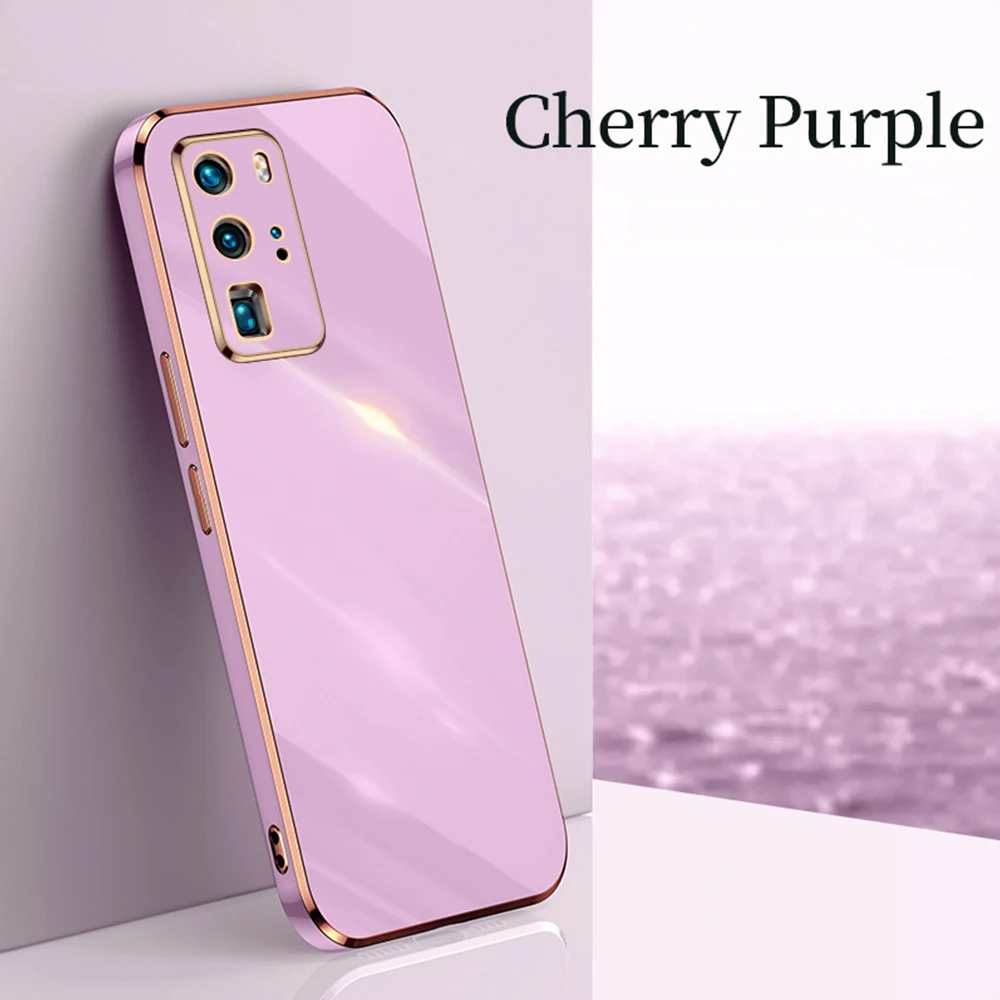 Luxus Platz Überzug Silikon Fall Für Huawei P40 P30 P20 Pro Mate 20 30 40 Fall Schlanke Stoßfest Abdeckung für Huawei P30 P_voghion.com