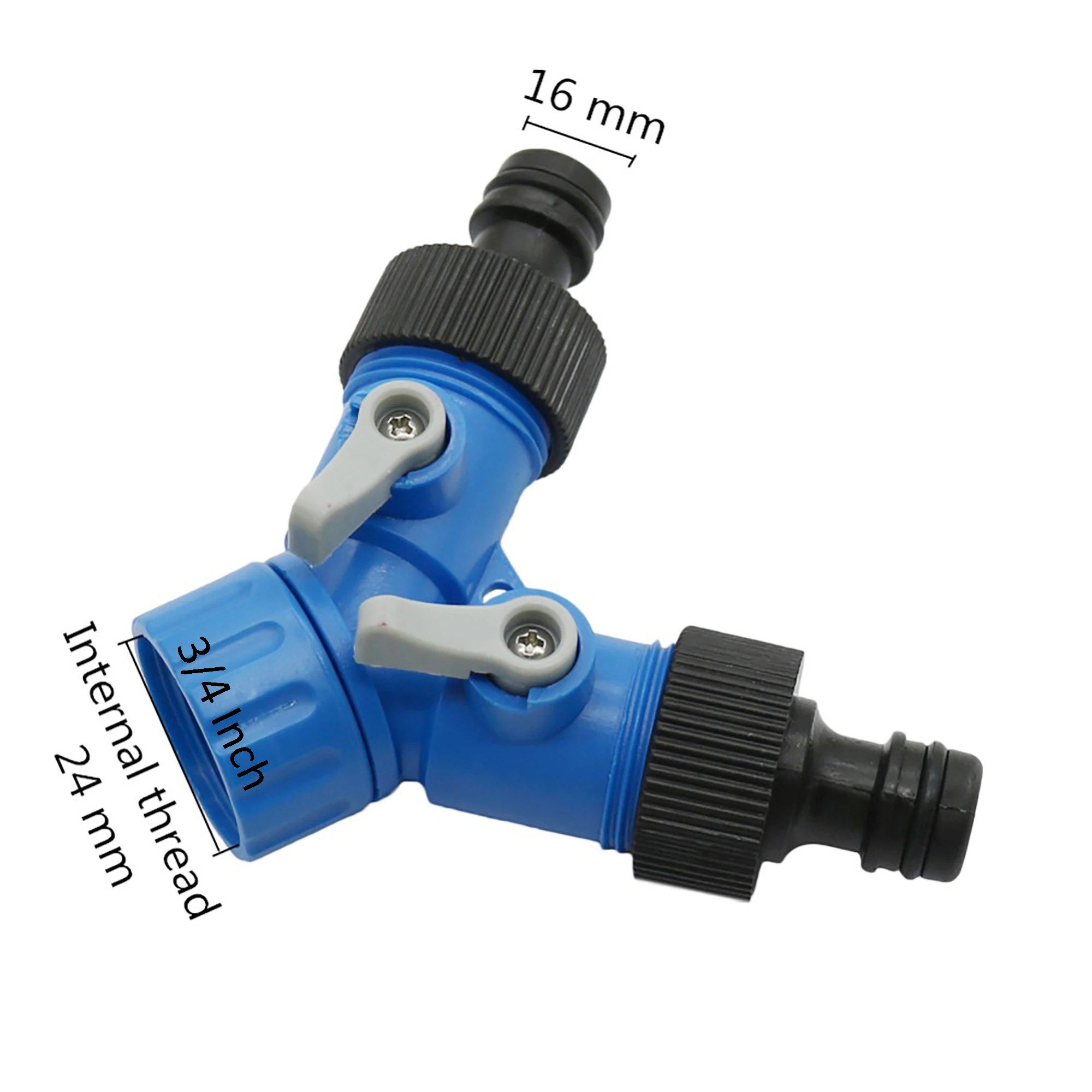 3/4" Female Thread Shunt Valve Y-Shaped Quick Connector Garden Irrigation System Water Splitter Car Washing Water Controller garden irrigation splitter