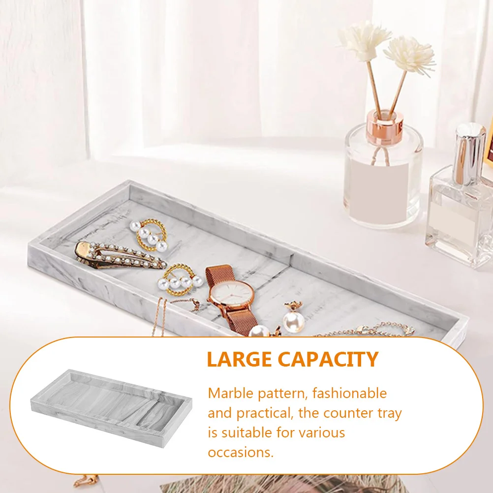 Dresser Marble Tray Kitchen Counter Decorative Bathroom Tub Vanity Silica Gel Organizer Trays