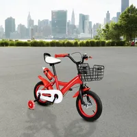 Vélo pour enfants 12 pouces, rouge, léger (15,98 lb), cadre en acier au carbone durable, revêtement en plastique, taille compacte pour un rangement et un transport faciles 5