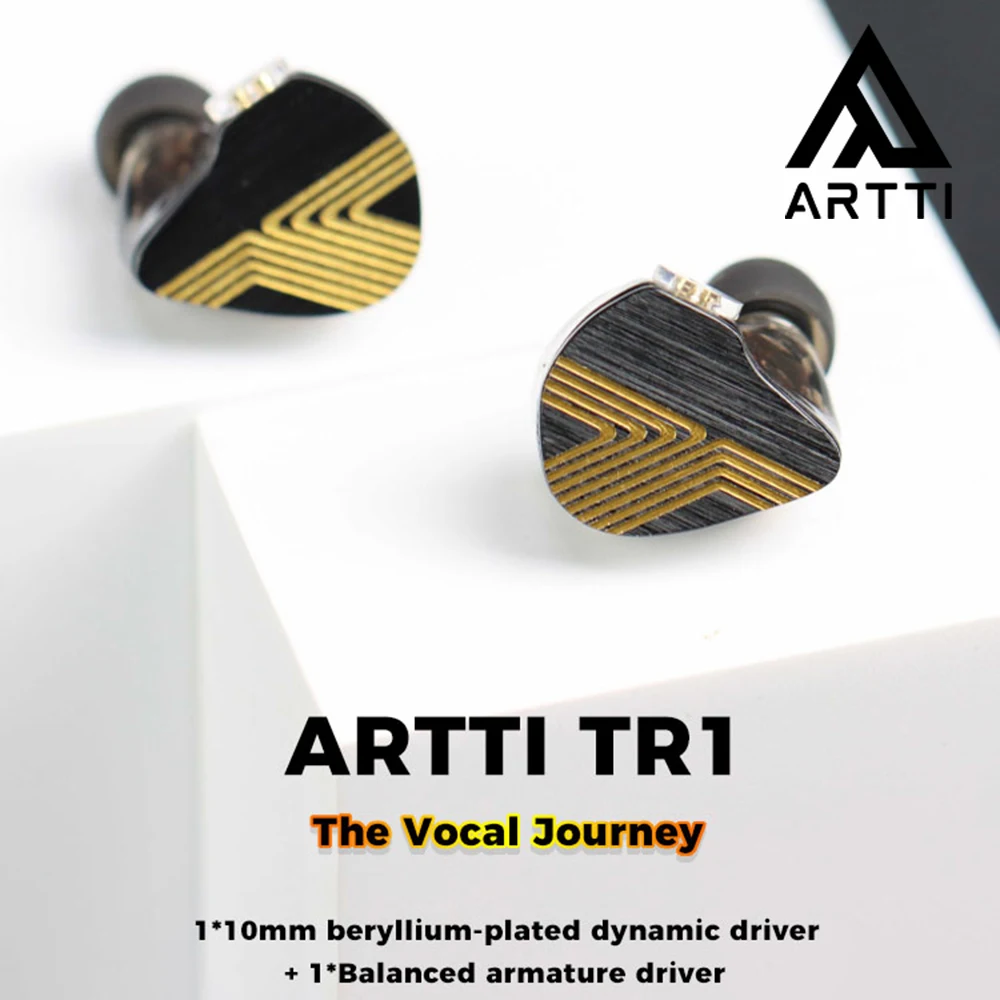 

ARTTI TR1 1DD+1BA Dual Driver HIFI in-ear Earphone 10 Mm Beryllium-plated Moving Coil 2pin Plug & 3.5mm/Type-c Connector Cable