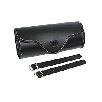 Borsa Porta Attrezzi per Moto in Pelle PU, Stile Retrò, Impermeabile, da Appendere al Manubrio, Multifunzionale con Cinghie di Montaggio