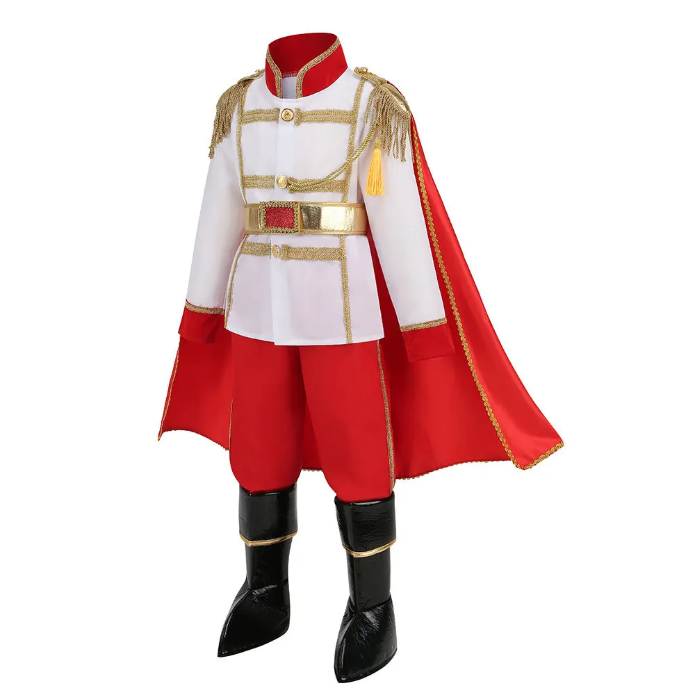 green emerald velvet dress Fairytale Prince Charming with King Scepter Combo Kids Fancy Dress Costume | Halloween Theme main image 0
