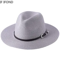 60CM Big Size Fashion Straw Parent-Child Hat For Women Men Summer Paper Panama Jazz Beach Hats Travel UV Protection Sun Cap 6
