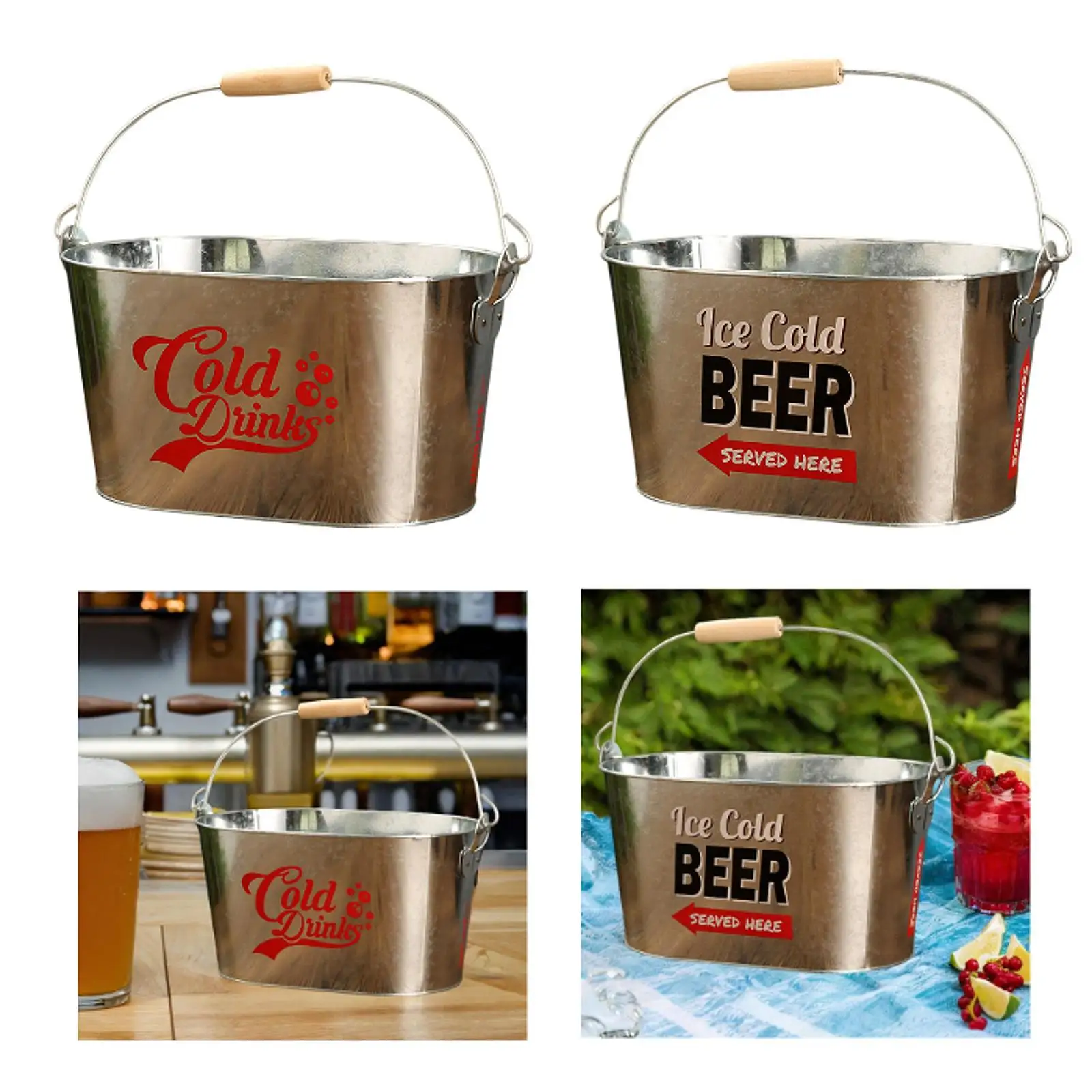 Ice Bucket with Handle Heavy Duty for et Chilling Juice Summer Vacation