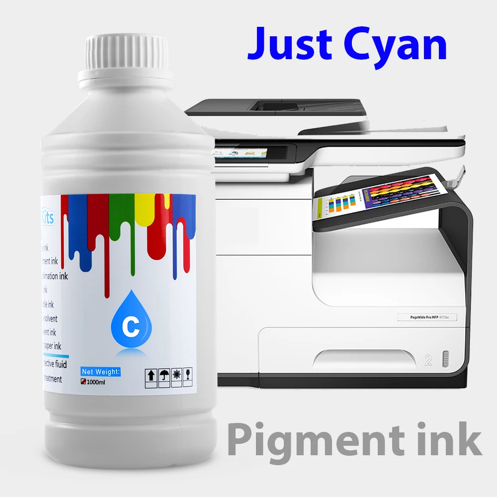 InkTec, H5971-01LY, Encre pour hp OfficeJet Pro, hp PageWide Pro et hp  DesignJet T120, Jaune pigmenté, Litre