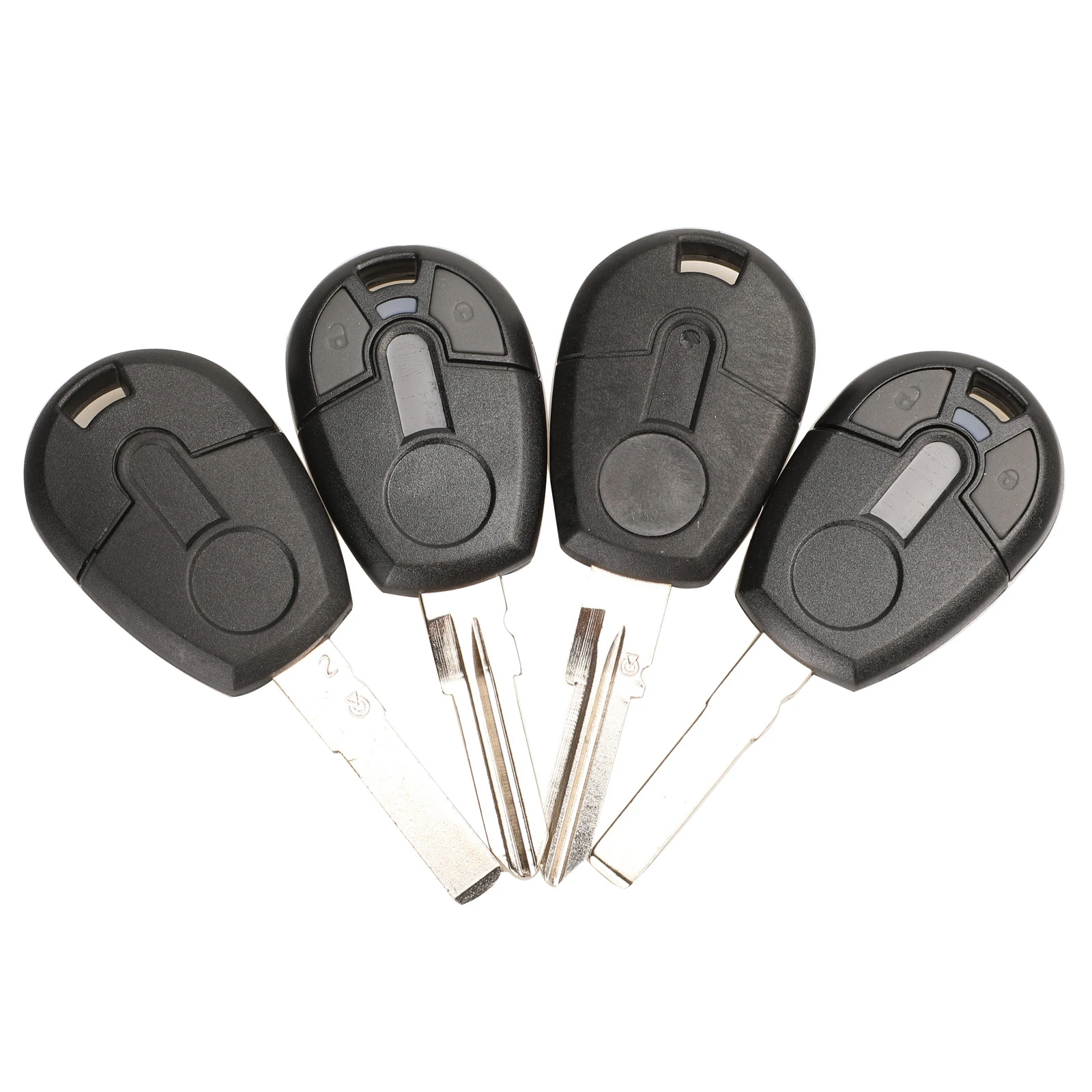 

jingyuqin 10PCS 2 BTN Smart Remote Car Key Shell Cover For Fiat Positron Transponder Key Blank Case With SIP22/GT15R Blade
