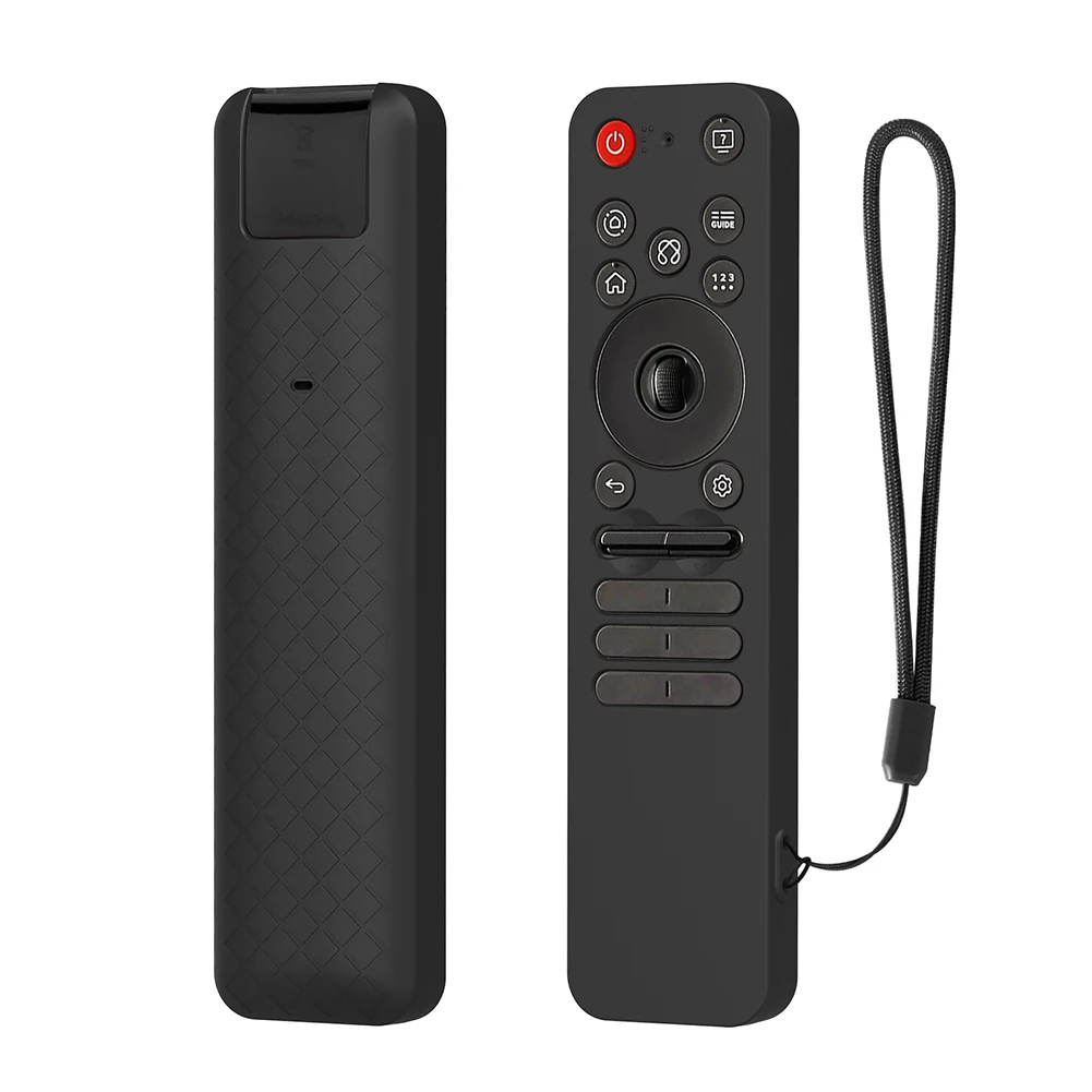 Silicone Anti-Slip Shockproof TV Remote Control Cover with Lanyard