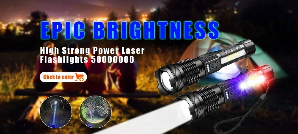 Description Picture 5 of itemHigh Power Rechargeable LED Flashlight Ultra Strong Powerful Led Torch Light Built-in Battery Tactical Flashlight
