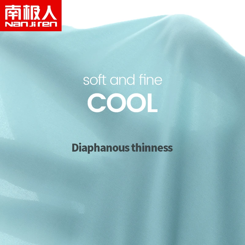 Nanjiren Summer Men Underwear 3A Grade Antibacterial Boxer Ice Silk Cool Solid Underpant Light-thin Soft Breathable Male Panties