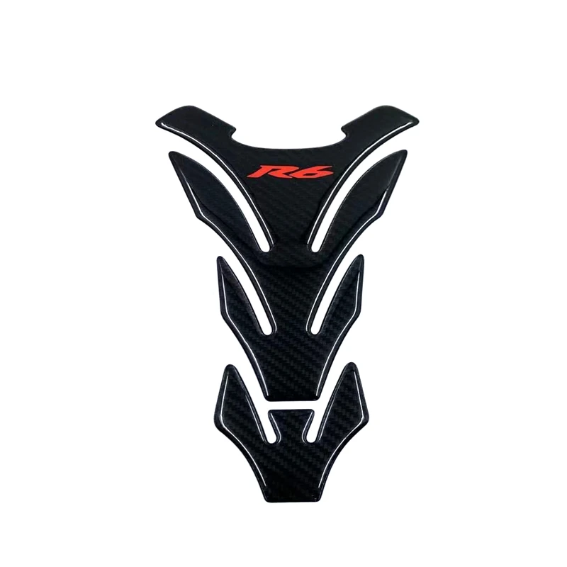 R6 스티커 3D 탄소 모양 오토바이 탱크 패드 보호대 스티커 케이스 Yamaha YZF600 YZF-R6 R6S Tankpad 데칼