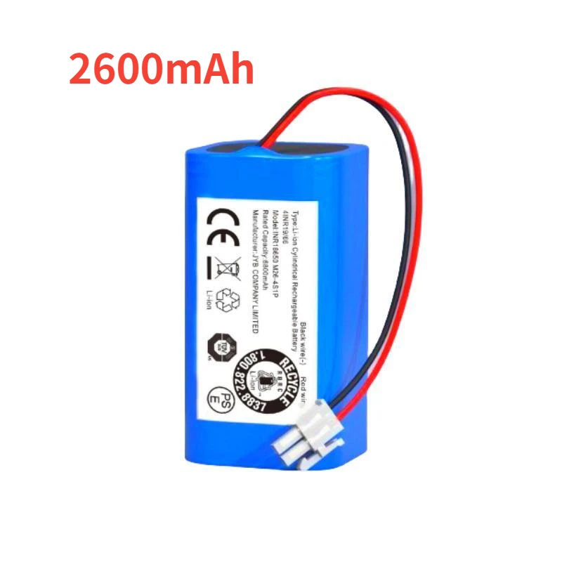 14.4V 2600mah Rechargeable Lithium Battery for ILIFE A4s A6 V7s Plus A9s W400 Robot Vacuum Cleaner INR18650 M26-4S1P Batteries, rechargeable battery, vacuum cleaner battery, battery replacement