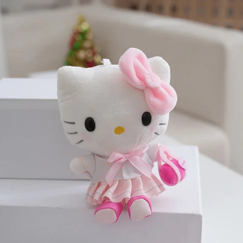 20pcs/lot 12cm Cute college uniform Kuromi Plush Toys Keyring Melody Monster dolls Pendant Key chain Gifts  for Children 3