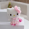 20pcs/lot 12cm Cute college uniform Kuromi Plush Toys Keyring Melody Monster dolls Pendant Key chain Gifts  for Children 3