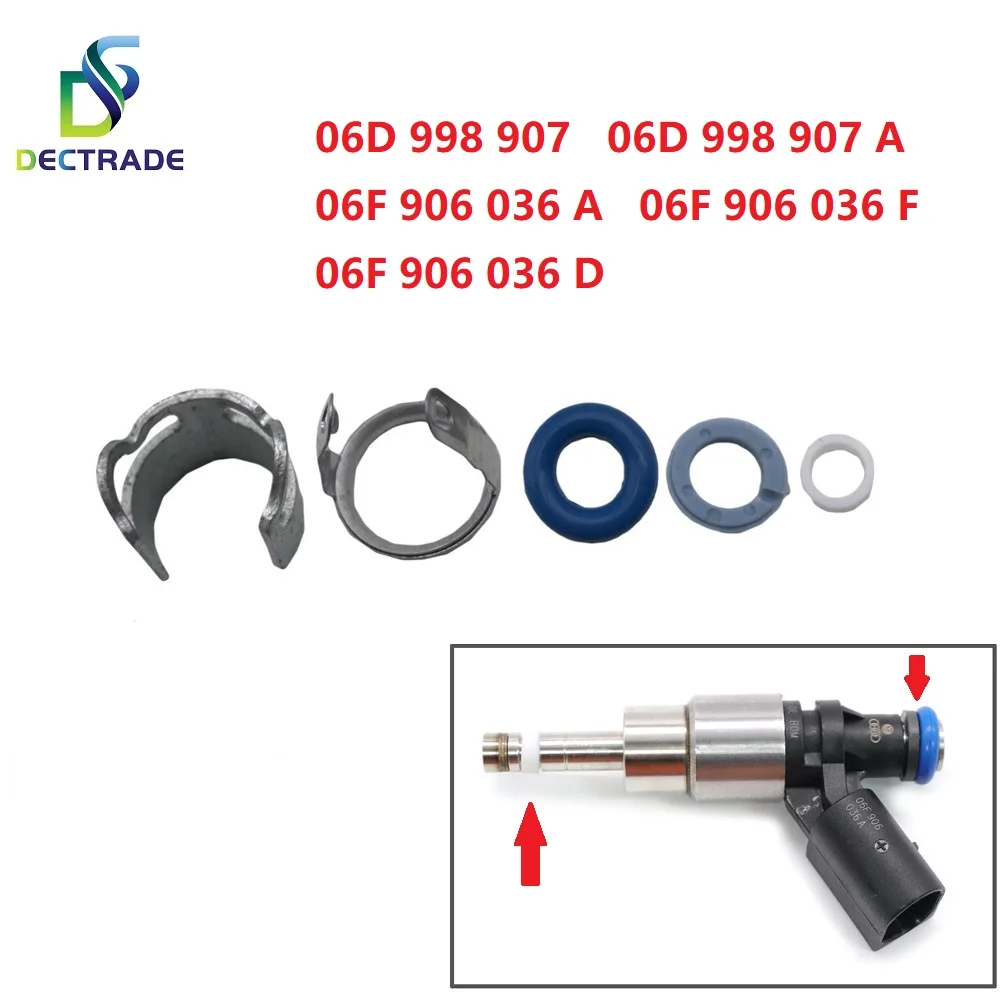DECTRADE Fuel Injectors Nozzle Seals Repair Kit For Audi A4 A6 TT VW Golf Eos Jetta Passat Octavia 06D 998 907 06F 906 036 A/F/D