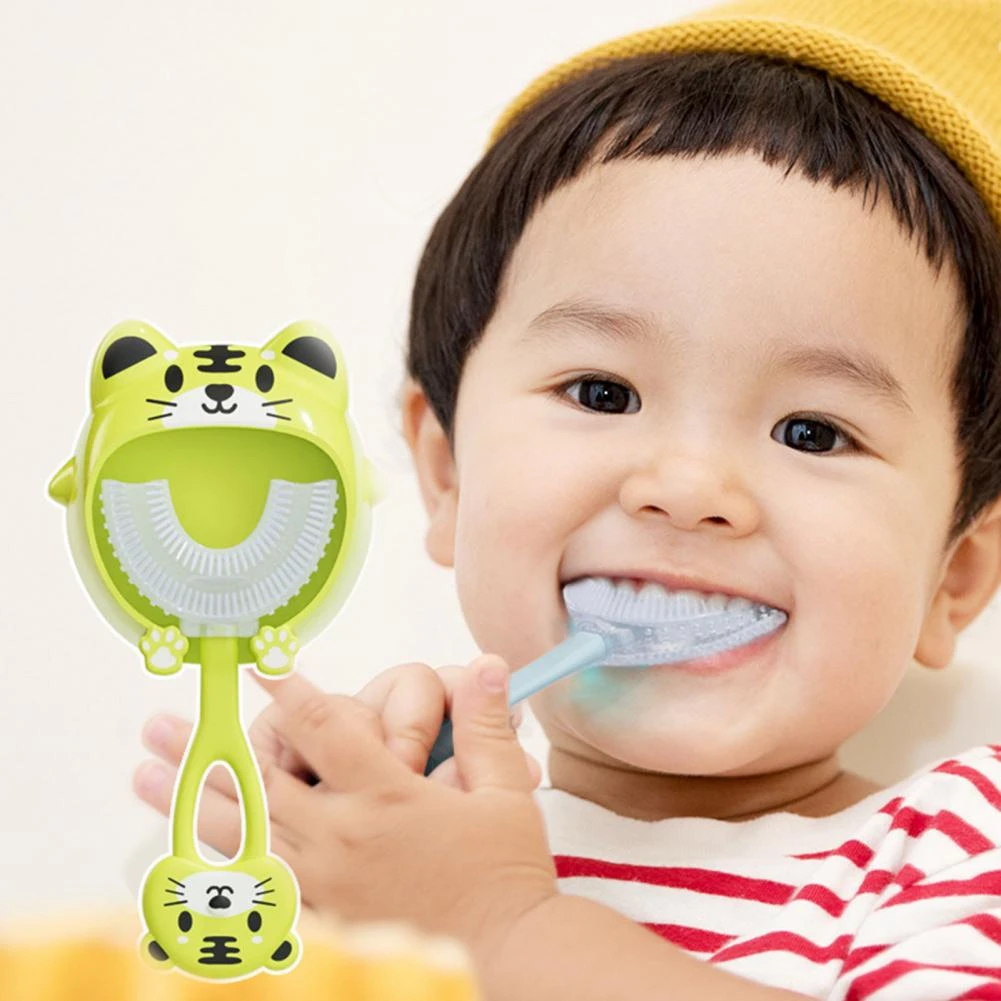 Baby Cartoon Tandenborstel U Vormige Kids Tandenborstel Kinderen Tanden Oral Care Borstel Siliconen Baby Items| | - AliExpress