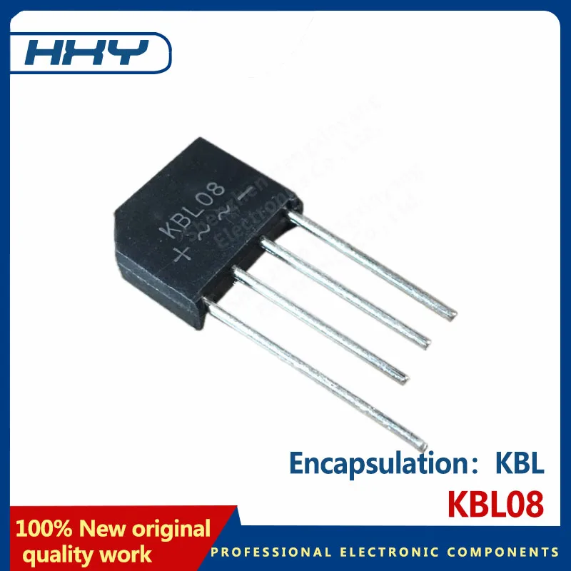10PCS KBL08 rectifier bridge stack flat bridge 4-pin rectifier package KBL