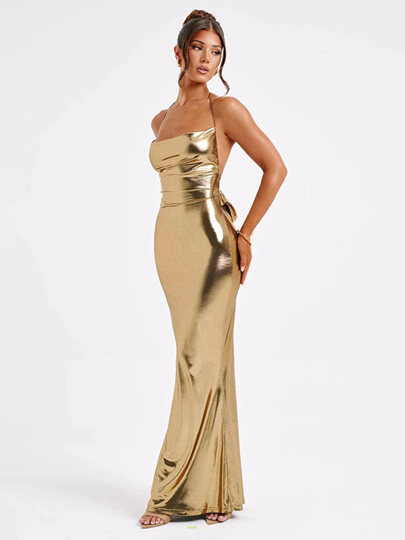 CUPSHE Vestido De Playa Con Cuello Recto Para Mujer, Con Tirantes