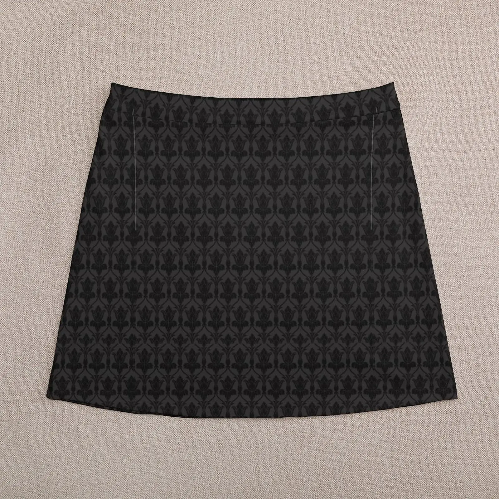 221B Wallpaper Black Mini Skirt Korean skirts women clothing 2024 new arrivals