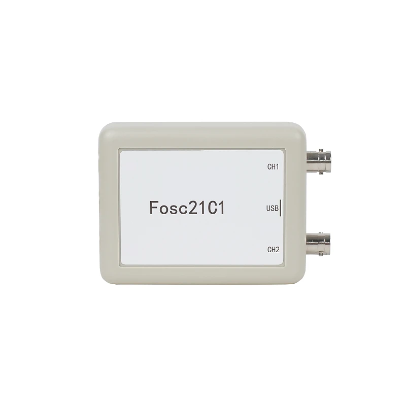 Digital Oscilloscope Fosc21C1 2-channel USB PC oscilloscope 1Mhz sampling rate portable oscilloscope MCU development
