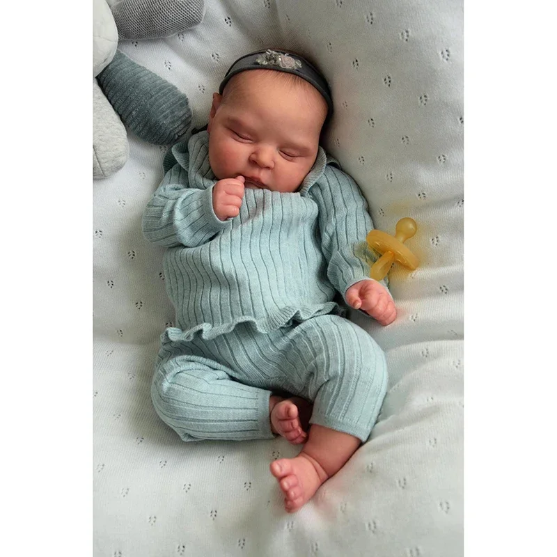 48Cm Reborn Baby Doll Pesche Neonato Sleeping Baby Già Painted 3D Skin Con Vene Visibili Bebe Reborn Doll Toys For Girls