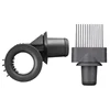 For Dyson Supersonic HD01 HD02 HD03 HD04 HD08 HD15 Anti-Flying Nozzle+Wide Tooth Comb Smooth Hair Styling Tool-Grey 4